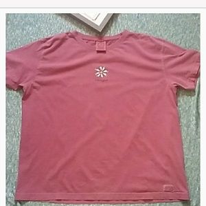 Life Is Good Flower Tee Shirt Women's XL